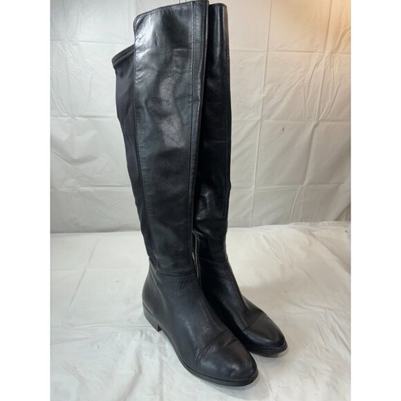 Michael Kors Bromley Side Zip Leather Boots Black Women Sz 7 M - Picture 4 of 15